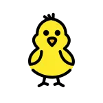 Front Facing Baby Chick SVG Icon